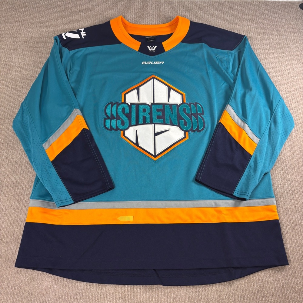 Bauer PWHL New York Sirens Hockey Jersey Teal Navy Orange XL Mens